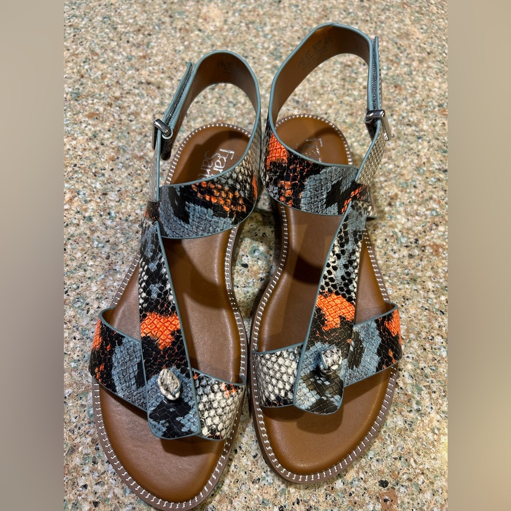 Never Worn Size 8.5 Wide Franco Sarto Multicolored Sandals